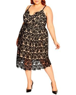 City Chic Plus Size So Fancy Dress - Black