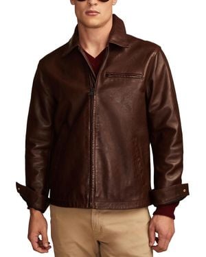 Lucky Brand Leather Touring Jacket - Brown