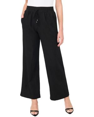 Cece Pull-on Wide Leg Drawstring Pant - Black
