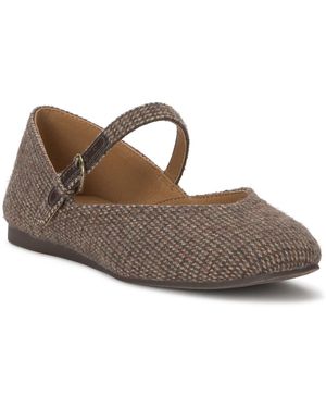 Lucky Brand Albajane Buckled Mary Jane Flats - Brown