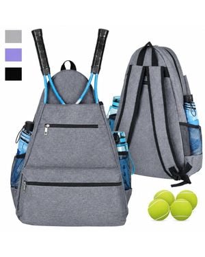 Peneyon Large Tennis Backpack With Multiple Pockets For Rackets Paddles And Sports Gear - Blue