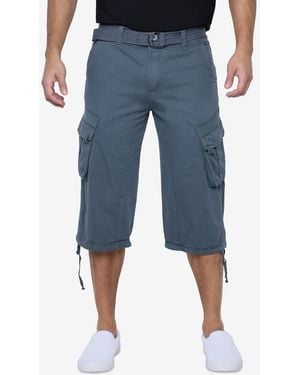 Xray Jeans X-ray Belted Capri Cargo Shorts - Blue