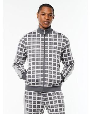 Sergio Tacchini Damarindo Check Track Jacket - Gray