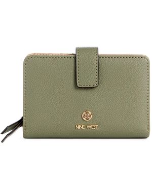 Nine West Lockup 9 French Wallet - Green