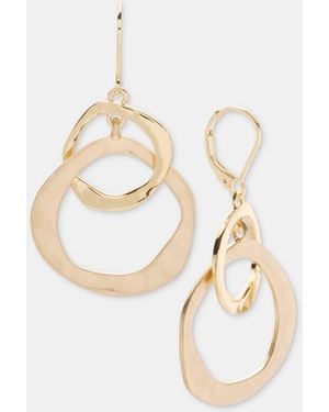 Style & Co. Gold-tone Double Circle Drop Earrings - Metallic
