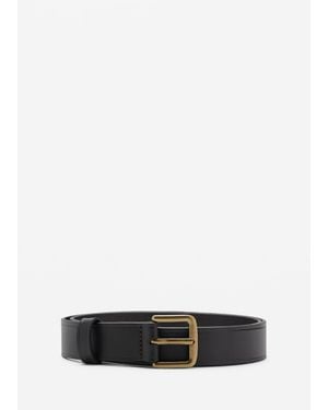 Mango Leather Belt - White