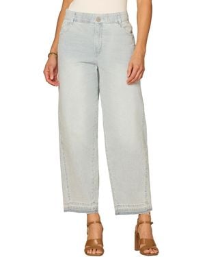 Democracy Relaxed Barrel Leg Jeans - Gray