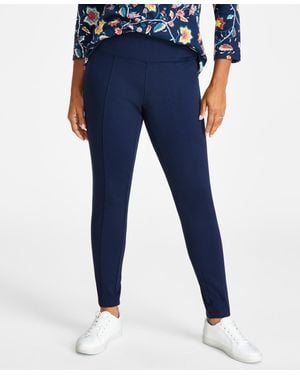 Style & Co. Mid-rise Ponte-knit Pants - Blue