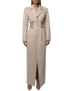 JLUXLABEL Toffee Haze Suede Dress - Natural