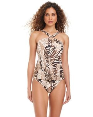Beyond Control Wild Thing High-neck Tankini - Multicolor