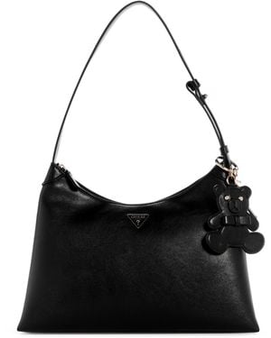 Guess Kassie Top Zip Medium Hobo Handbag - Black