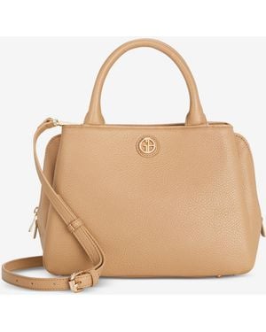 Giani Bernini Pebble Small Satchel Bag - Natural