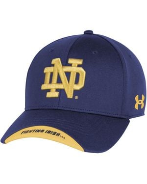 Under Armour Notre Dame Fighting Irish Sideline Blitzing Accent Adjustable Hat - Blue