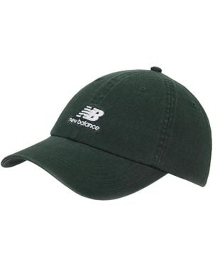 New Balance Panel Stacked Logo Black Hat - Green