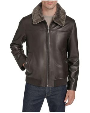 Andrew Marc Black Label Hedland Leather Jacket - Black