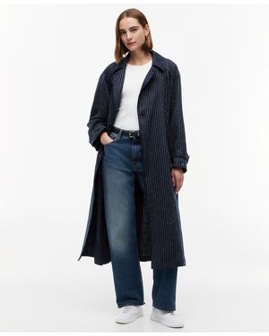 Tommy Hilfiger Nautical Stripe Trench Coat - Blue
