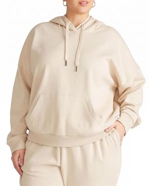 UNIVERSAL STANDARD Plus Size Daydream Plush Fleece-backing Relaxed-fit Hoodie - Natural