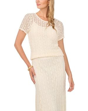 Vince Camuto Crewneck Short-sleeve Top - White