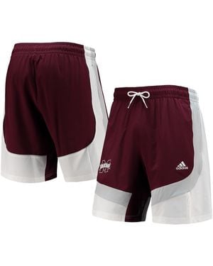 adidas Mississippi State Bulldogs Swingman Basketball Aeroready Shorts - Purple