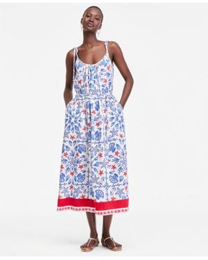 On 34th Seashell Tie-shoulder Maxi Dress - Blue