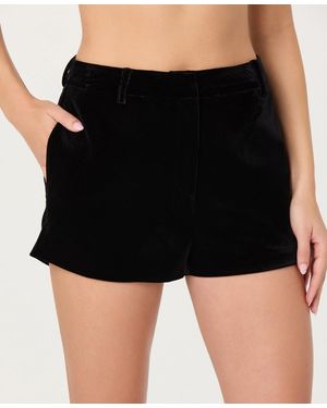 Astr Wynn High-rise A-line Mini Shorts - Black