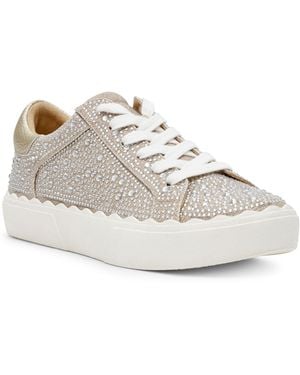 Anne Klein Carrie-c Embellished Lace Up Sneakers - White