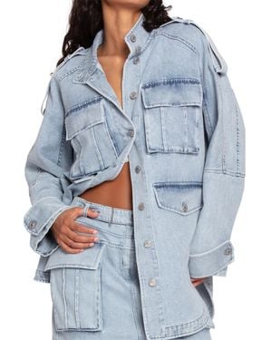 Belle & Bloom Distant Love Overshirt - Blue