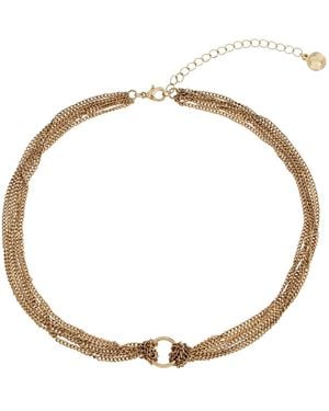 Steve Madden Knot Layered Chain Necklace - White