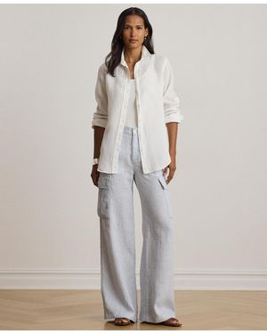 Ralph Lauren High-rise Pinstripe Wide-leg Cargo Pants - Multicolor