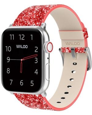 Waloo Leather Bling Band For Apple Watch - Pink
