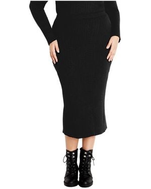 City Chic Plus Size Baylee Skirt - Black