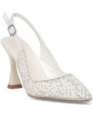 Forever & Always Shoes Forever And Always Shoes Madison Embellished Slingback Pump - White