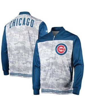 Stitches Chicago Cubs Camo Full-zip Jacket - Blue