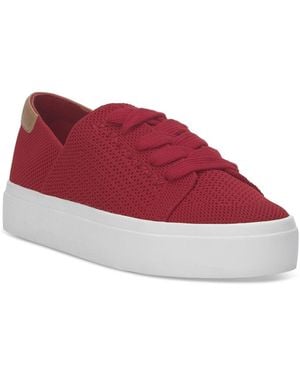 Lucky Brand Talena Knit Lace-up Sneakers - Red