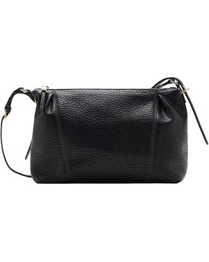 Mango Buckles Faux Leather Crossbody Bag - Black