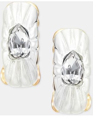 Anne Klein Small Reversible Hoop Earrings - Metallic