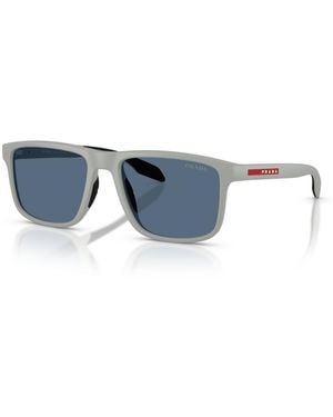 Prada Linea Rossa Rectangle Sunglasses Ps C01s - Blue