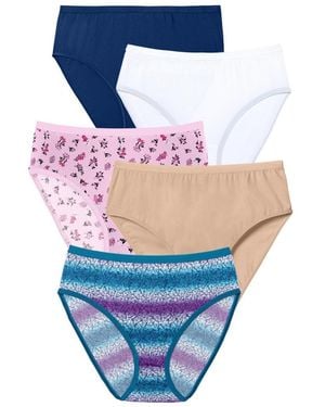 Comfort Choice Hi-cut Cotton Brief 5-pack - Blue