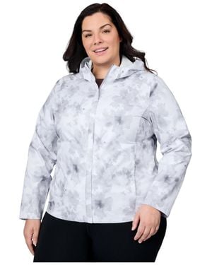 Free Country Plus Size X2o Packable Rain Jacket - Gray