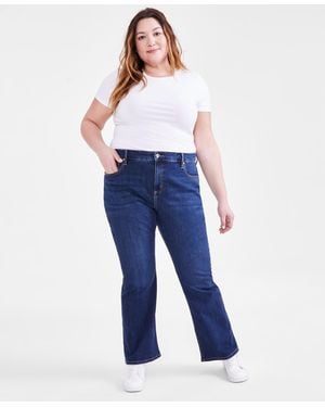 Style & Co. Plus Size Mid-rise Curvy Bootcut Jeans - Blue