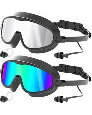 Gnuadz Swim goggles Wide View Anti-fog Uv Protection Men - Blue