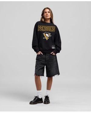 Mitchell & Ness Pittsburgh Penguins Core Oversized Sweatshirt - Black