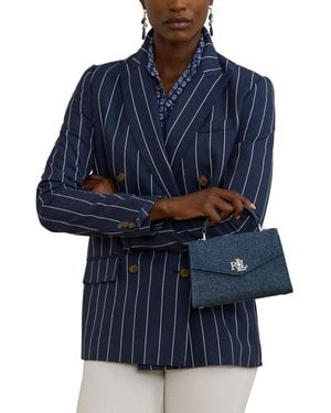 Ralph Lauren Washed Denim Small Farrah Satchel - Blue