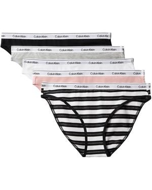Calvin Klein 5-pack. Modern Logo Low-rise Bikini Underwear Qd5208 - White