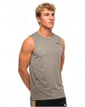 PUMA Power Mode Training Crewneck Tank Top - Gray