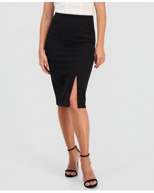 Anne Klein Petite Pull-on Pencil Skirt - Black