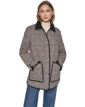 DKNY Quilted Barn Coat - Gray