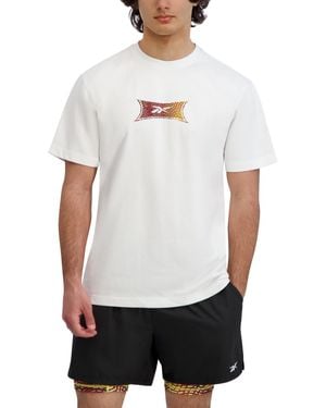Reebok Gs Hype Relaxed Fit Short Sleeve Logo T-shirt - White