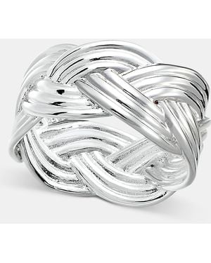 On 34th Braided Band Ring - Metallic