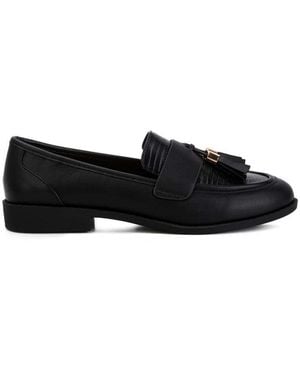LONDON RAG Alibi Tassels Detail Loafers - Black
